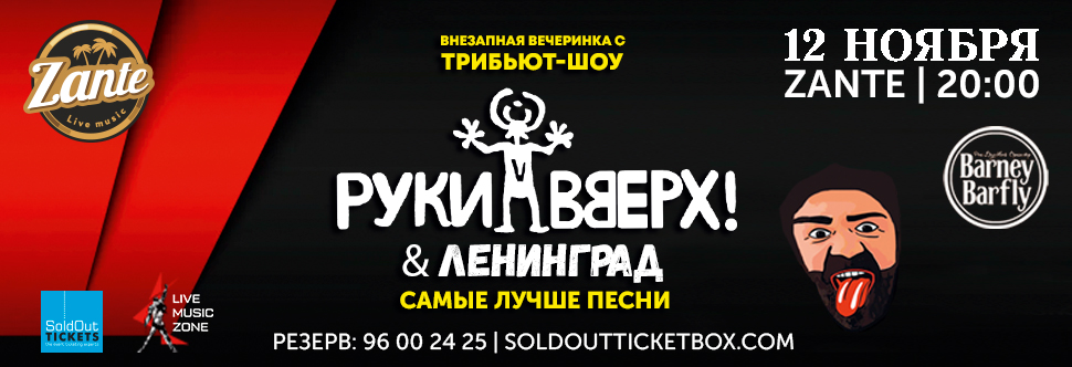 PARTY WITH RUKI VVERH & LENINGRAD TRIBUTE SHOW ORCHESTRA